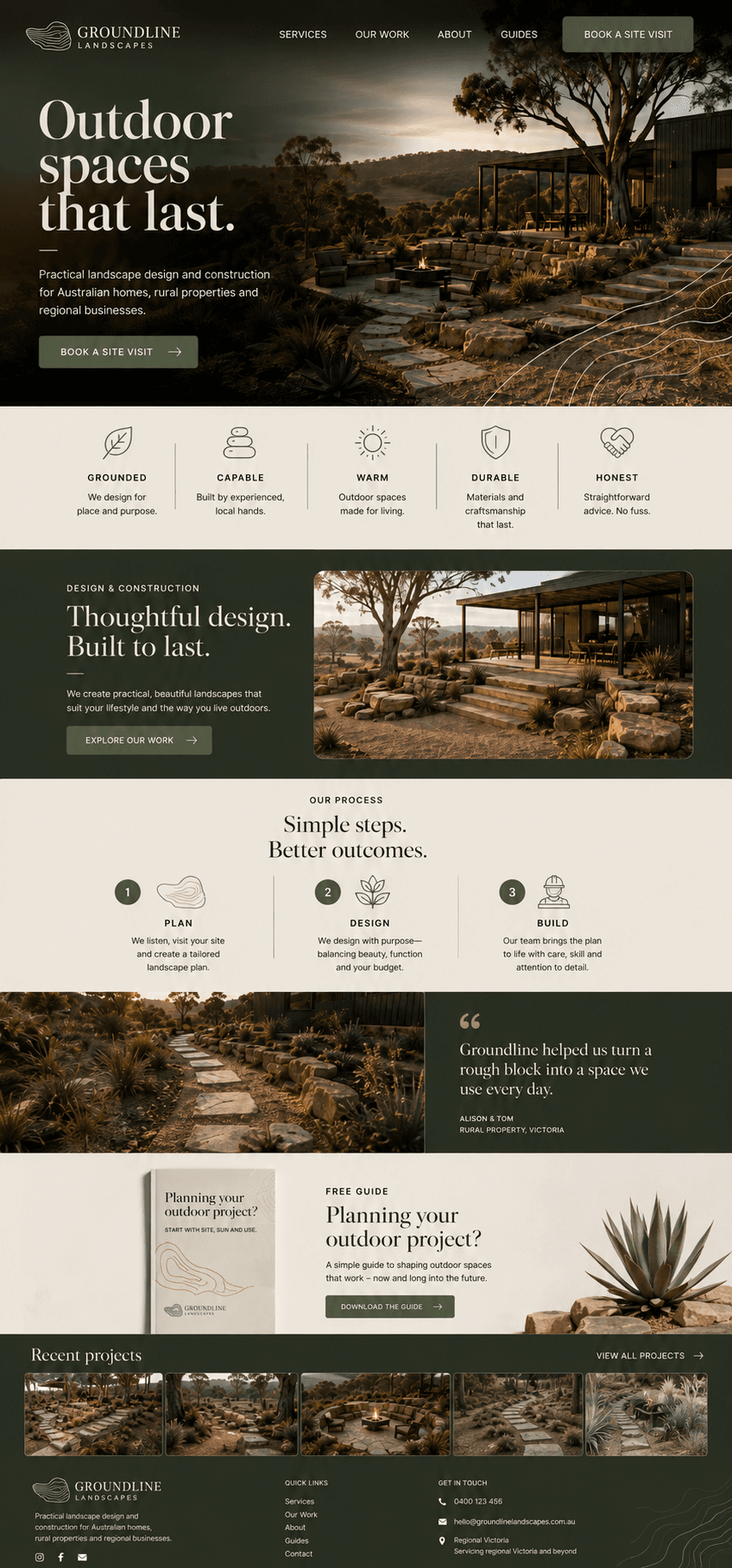 Landscaping & Gardening example website